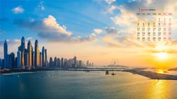 蓝天白云，山水美景，2021年1月日历风景山水壁纸图片