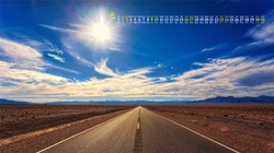 蓝天白云，山水美景，2021年1月日历风景山水壁纸图片