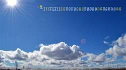 蓝天白云，山水美景，2021年1月日历风景山水壁纸图片