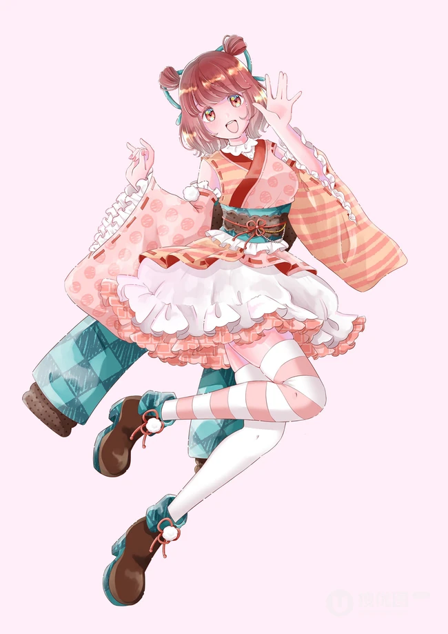 花衣裳，和服装，洛丽塔装扮二次元动漫少女高清图片