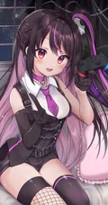挂耳染染发发型的精美二次元动漫少女插画图片集