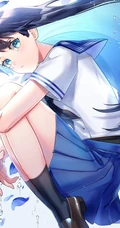挂耳染染发发型的精美二次元动漫少女插画图片集