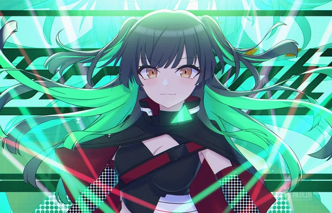 挂耳染染发发型的精美二次元动漫少女插画图片集