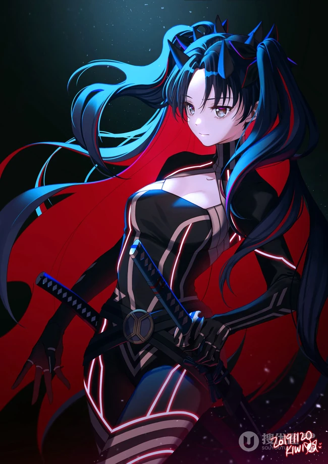 挂耳染染发发型的精美二次元动漫少女插画图片集