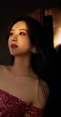 赵丽颖优雅柔美礼裙红裙显气质锁骨写真照片