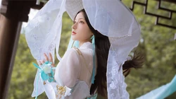 仙气飘飘古装仙侠cos美少女河边凉亭唯美高清写真壁纸图片