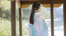 仙气飘飘古装仙侠cos美少女河边凉亭唯美高清写真壁纸图片