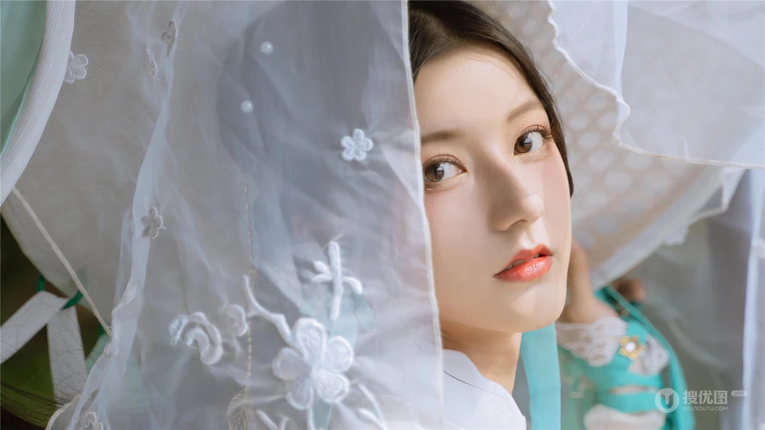 仙气飘飘古装仙侠cos美少女河边凉亭唯美高清写真壁纸图片