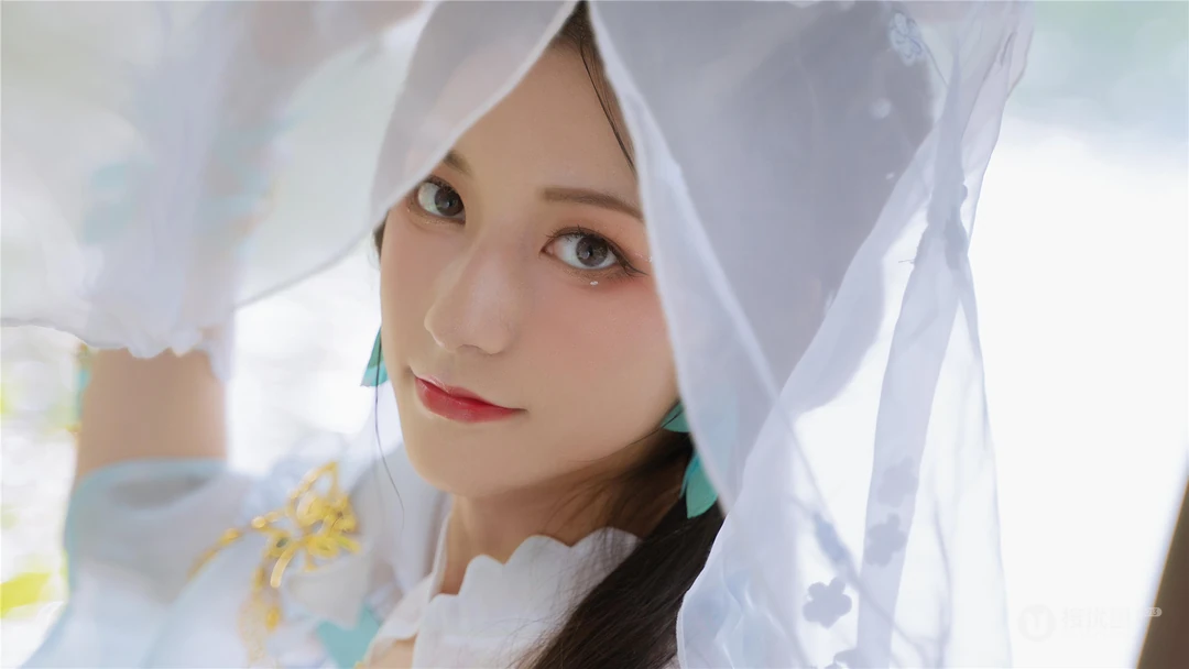 仙气飘飘古装仙侠cos美少女河边凉亭唯美高清写真壁纸图片