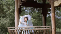 仙气飘飘古装仙侠cos美少女河边凉亭唯美高清写真壁纸图片