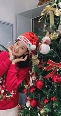 乔欣圣诞衣帽穿着可爱五连拍美照