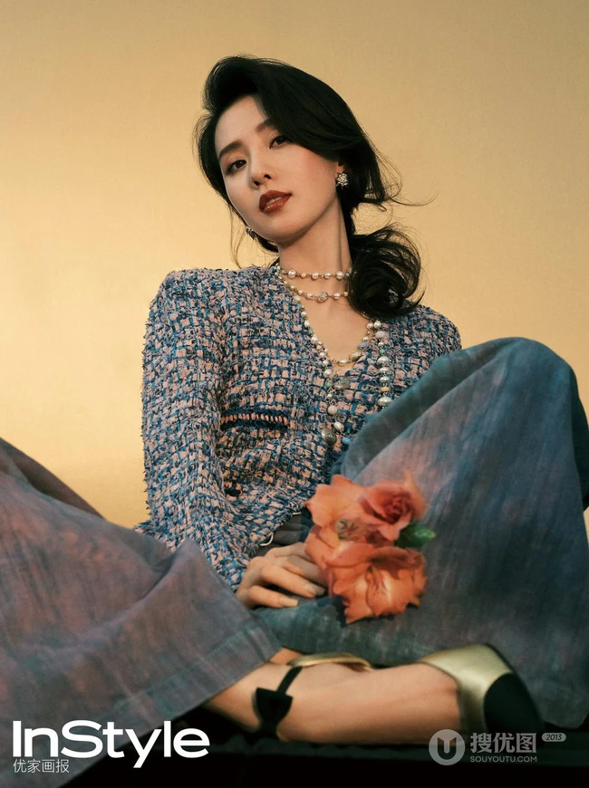 刘诗诗柔美复古 温婉俏丽优家画报杂志写真美照