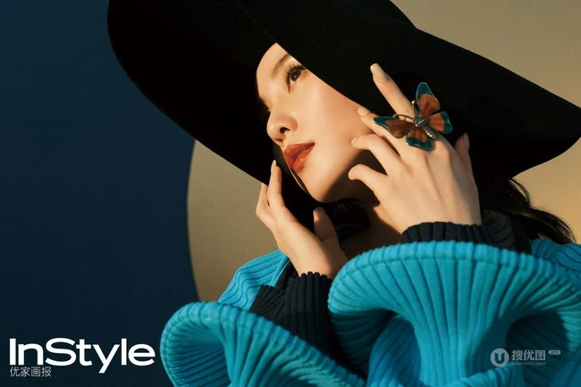 刘诗诗柔美复古 温婉俏丽优家画报杂志写真美照