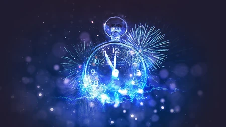 新年倒计时 闹钟 梦幻 唯美时钟时间高清壁纸图片