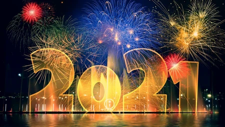 2021文字壁纸 新年 烟花爆竹 新的一年喜庆节日文字壁纸图片
