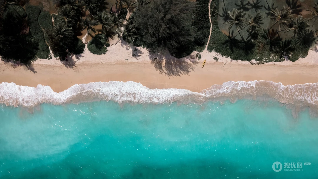 美丽的海滩风景，冲浪的欧美型男美女高清壁纸合集