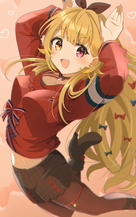小兔子乖乖，二次元兔耳朵动漫少女可爱蹦跳插画美图