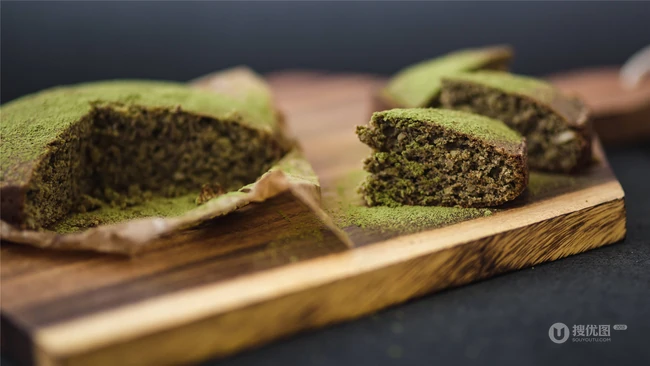 抹茶蛋糕，春天里的滋味，美味抹茶蛋糕高清摄影壁纸图片 第7张