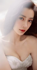 Angelababy杨颖气质V领礼裙白裙礼服仙气飘飘气质写真照片