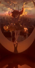 动漫女孩 侧脸 伤感 感伤 精选二次元动漫少女手绘高清插画图片