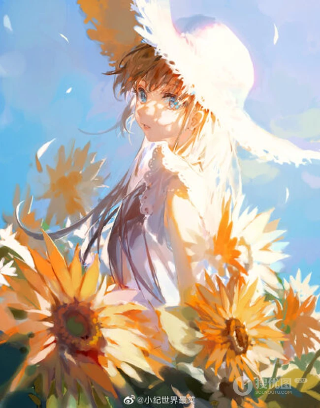 动漫女孩 侧脸 伤感 感伤 精选二次元动漫少女手绘高清插画图片
