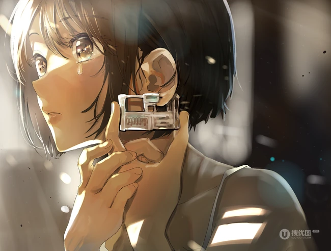 动漫女孩 侧脸 伤感 感伤 精选二次元动漫少女手绘高清插画图片