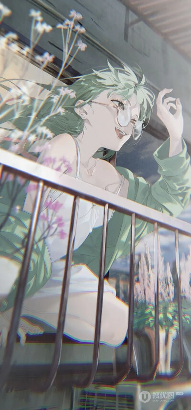 动漫女孩 侧脸 伤感 感伤 精选二次元动漫少女手绘高清插画图片