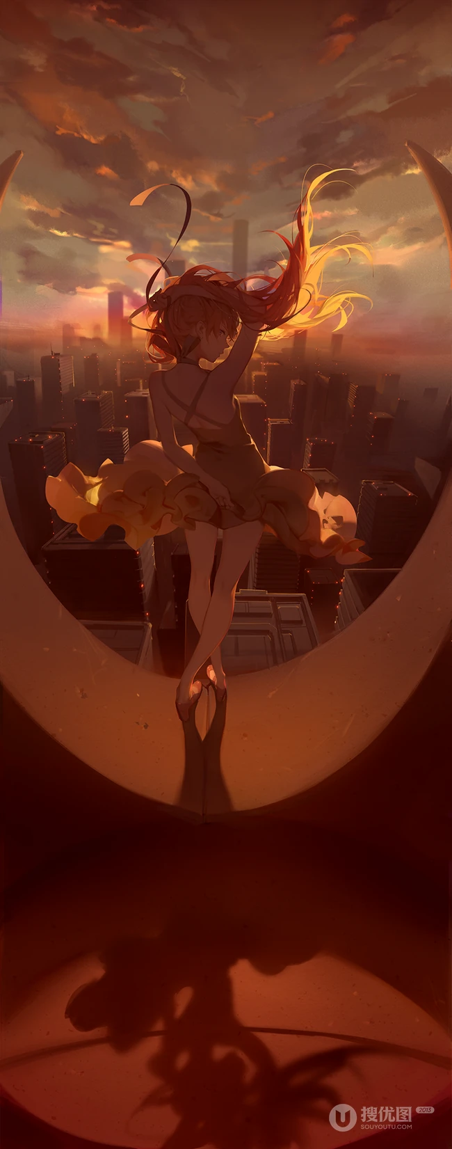 动漫女孩 侧脸 伤感 感伤 精选二次元动漫少女手绘高清插画图片
