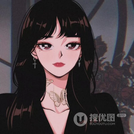 时尚 靓丽 个性都市动漫女生头像，马克笔手绘动漫女生好看头像图片