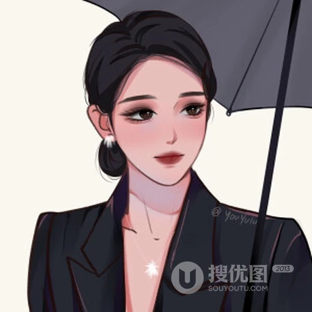 韩剧正装都市时尚帅气 靓丽男生女生手绘动漫头像情侣配对一人一半头像图片