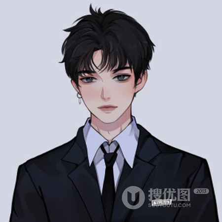 韩剧正装都市时尚帅气 靓丽男生女生手绘动漫头像情侣配对一人一半头像图片