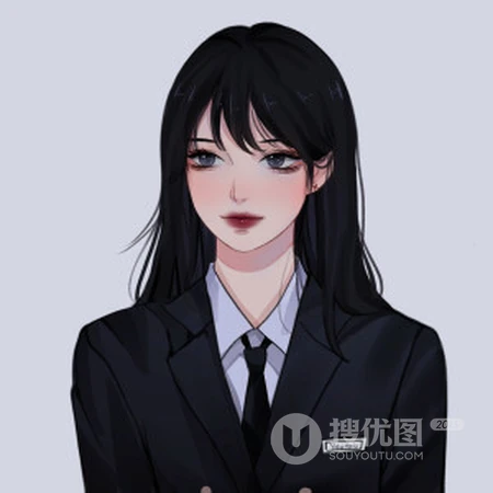 韩剧正装都市时尚帅气 靓丽男生女生手绘动漫头像情侣配对一人一半头像图片