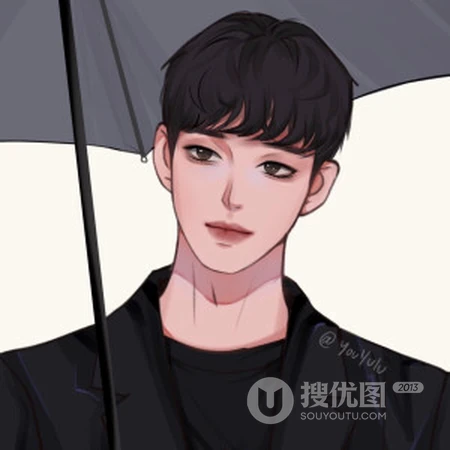 韩剧正装都市时尚帅气 靓丽男生女生手绘动漫头像情侣配对一人一半头像图片