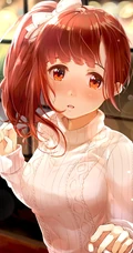 身着编织衫毛衣的气质二次元动漫女生精选插画图片集