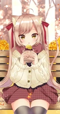 身着编织衫毛衣的气质二次元动漫女生精选插画图片集
