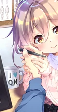 身着编织衫毛衣的气质二次元动漫女生精选插画图片集