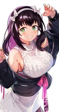 身着编织衫毛衣的气质二次元动漫女生精选插画图片集