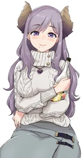 身着编织衫毛衣的气质二次元动漫女生精选插画图片集