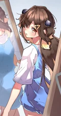 照镜子的可爱动漫少女插画图集