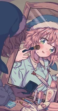 照镜子的可爱动漫少女插画图集
