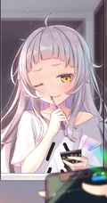 照镜子的可爱动漫少女插画图集