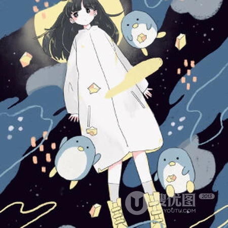 可爱舒适画风，一看就喜欢的二次元动漫人物少女，女孩头像图片