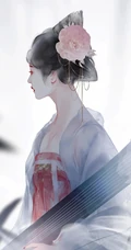 唯美手绘古风美女手机壁纸图片