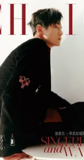 新生代男演员 侧颜帅哥晏紫东最新帅气冬装杂志写真照片