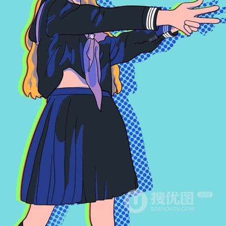 不露脸JK制服动漫少女 学生妹子 闺蜜专用两人三人一人一张头像图片