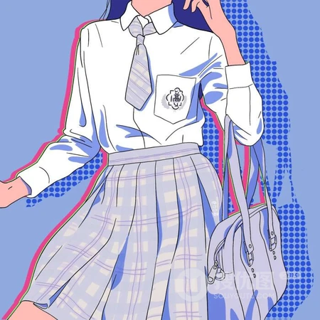 不露脸JK制服动漫少女 学生妹子 闺蜜专用两人三人一人一张头像图片
