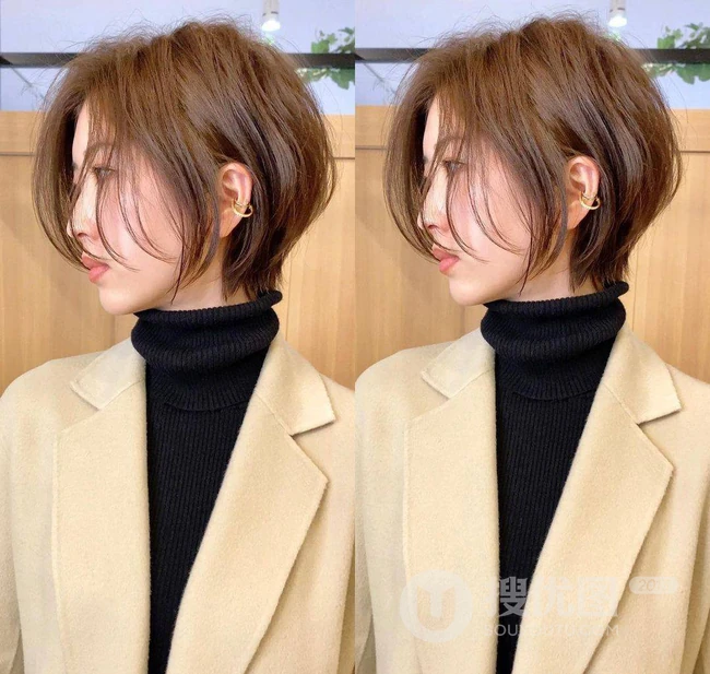 2021最新14款既洋气又减龄的时尚好看短发女生造型发型图片对比参考 第1张