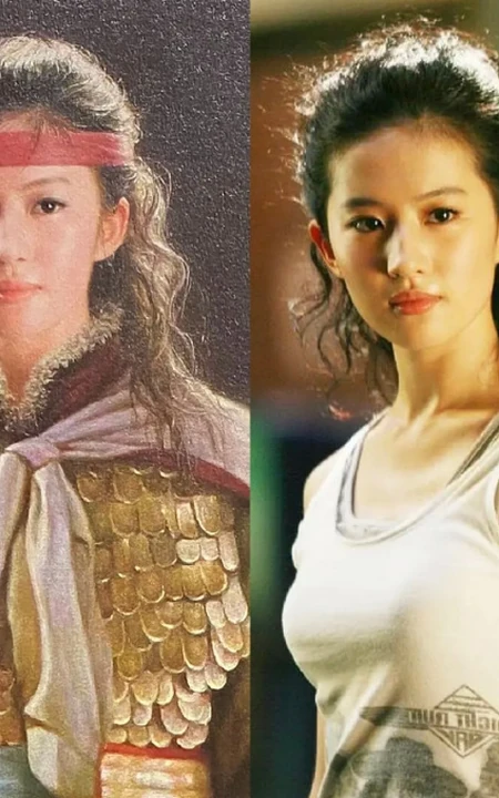 刘亦菲撞脸15年某画家花木兰作品，早就注定要演花木兰了吗？