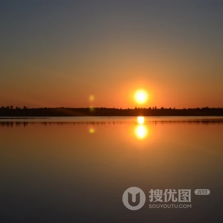 海边，湖边唯美日出风光景色旺财QQ阳光头像图片