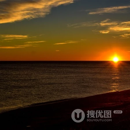海边，湖边唯美日出风光景色旺财QQ阳光头像图片